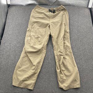 Vintage Nike ACG Cargo‎ Pants Mens XL 36 Beige Ankle Buttons Belt *Flaws